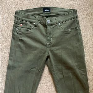 Hudson Army Green Skinny Jeans